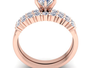 fancy wedding set ring 3Dモデル