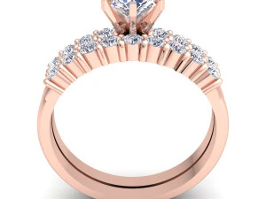 fancy wedding set ring 3D Model