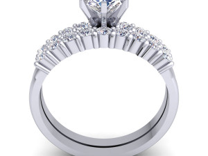 fancy wedding set ring 3Dモデル