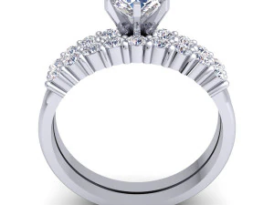 fancy wedding set ring 3D Model