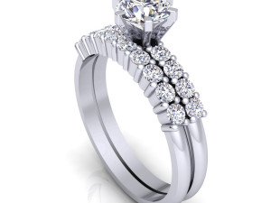 fancy wedding set ring 3Dモデル