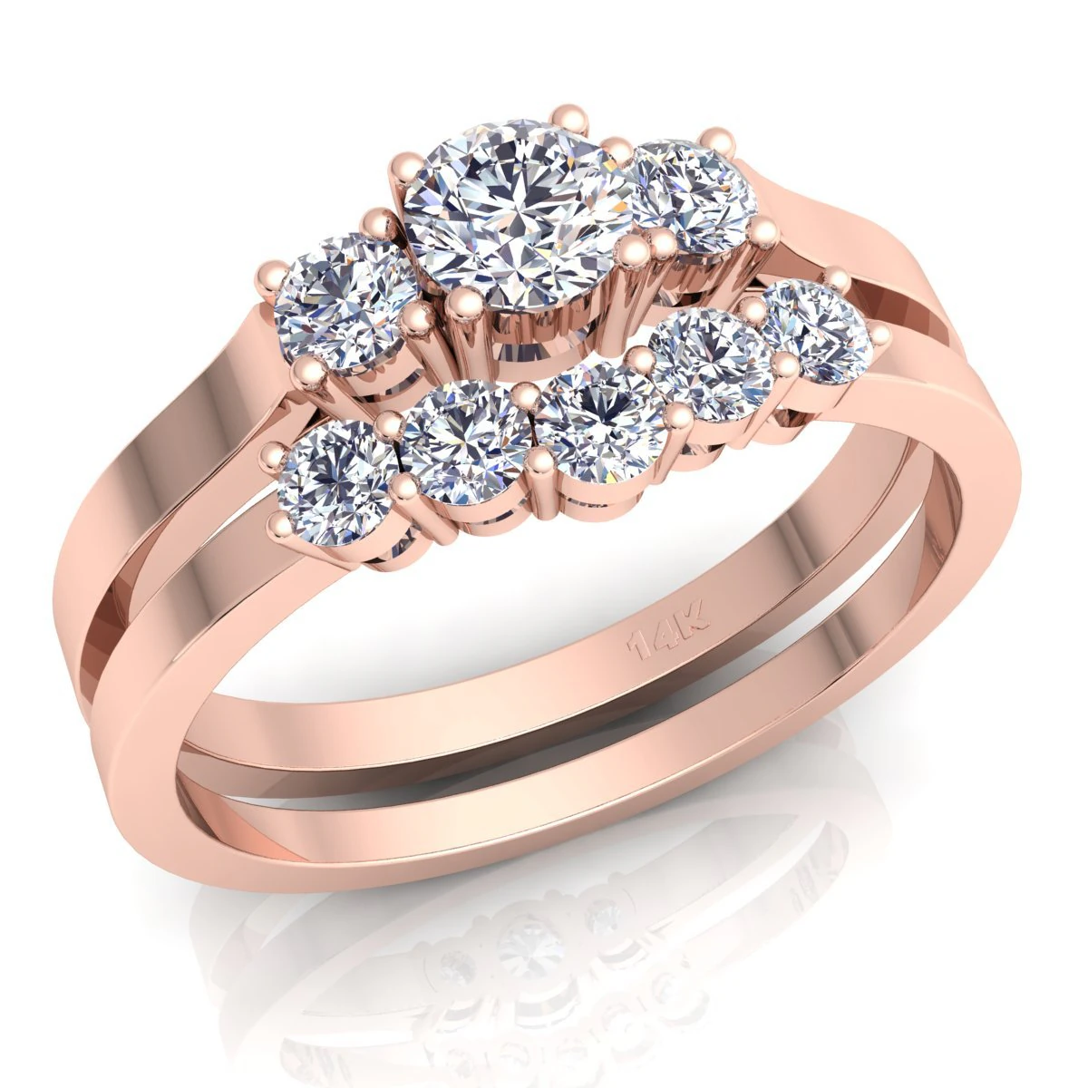 fancy ring wedding set 3D Model .c4d .max .obj .3ds .fbx .stl .blend