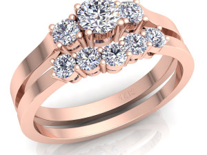 fancy ring wedding set 3D Model