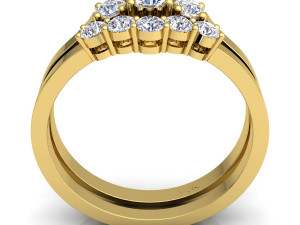 fancy ring wedding set 3D मॉडल
