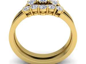 fancy ring wedding set 3D Model