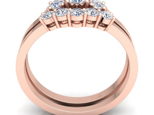 fancy ring wedding set 3D मॉडल