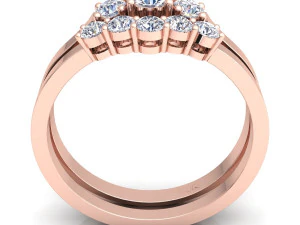 fancy ring wedding set 3D Model