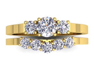 fancy ring wedding set 3D मॉडल