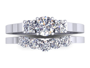 fancy ring wedding set 3D मॉडल