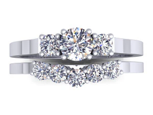 fancy ring wedding set 3D Model