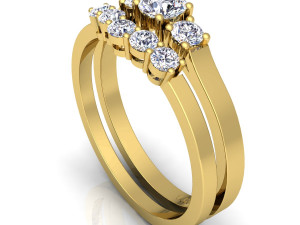 fancy ring wedding set 3D मॉडल