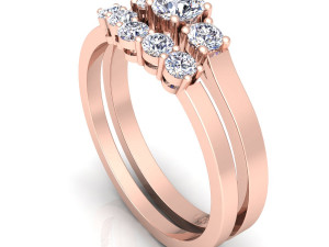 fancy ring wedding set 3D मॉडल