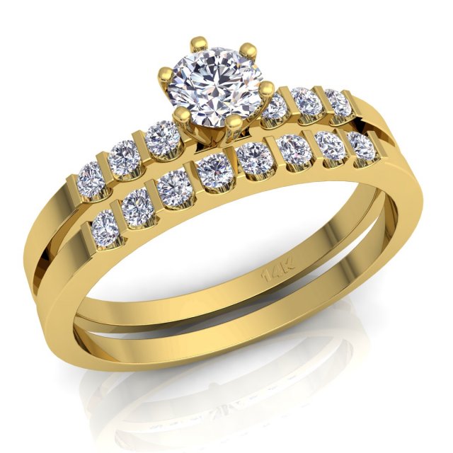 fancy wedding set diamond Modèle 3D .c4d .max .obj .3ds .fbx .stl .blend 