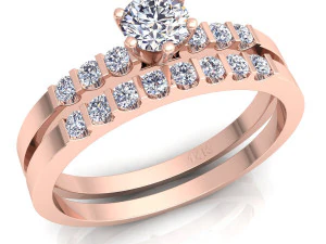 fancy wedding set diamond 3D Model