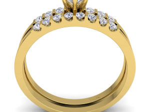 fancy wedding set diamond Modèle 3D