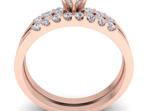 fancy wedding set diamond 3D Model