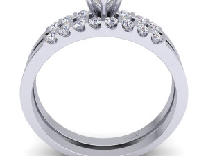 fancy wedding set diamond Modèle 3D