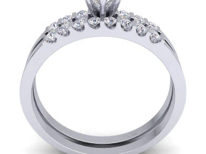 fancy wedding set diamond 3D Model