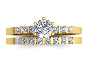 fancy wedding set diamond 3D Model