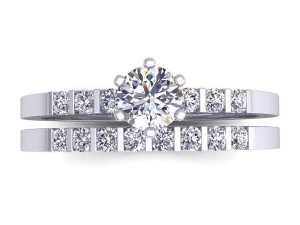 fancy wedding set diamond 3D Model