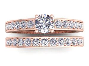 fancy wedding set diamond ring 3D Model