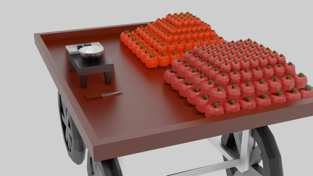 fruit wooden cart game ready lowpoly 3D Modell .c4d .max .obj .3ds .fbx .stl .blend