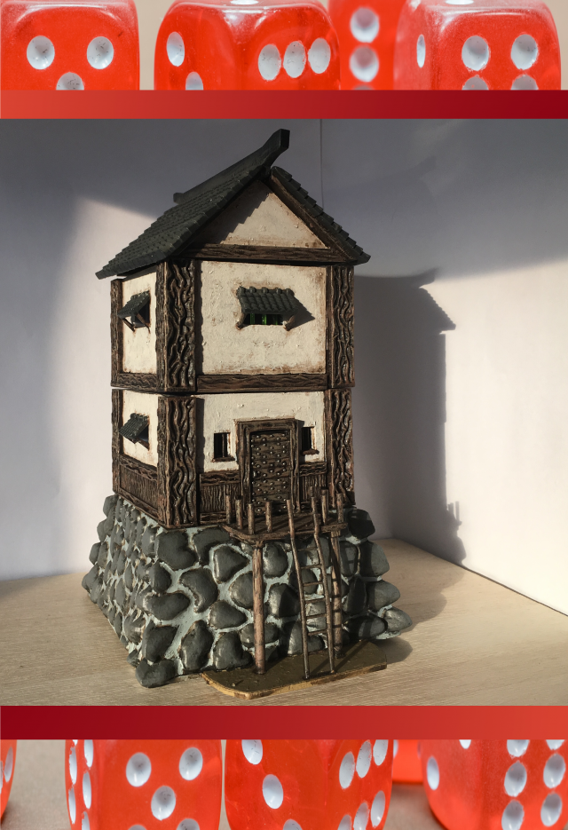 28mm 1-56 samurai watchtower 3D 打印模型 .c4d .max .obj .3ds .fbx .stl .blend 