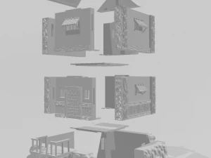 28 мм 1-56 самурайська сторожова вежа 3D Принт Модель