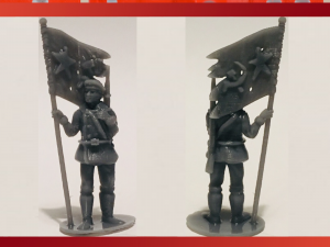 28mm soviet russian naval brigade standard bearer 3D 打印模型