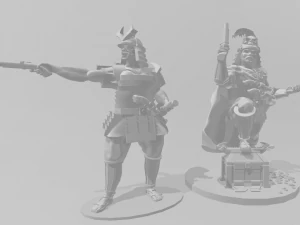 28mm samurai wokou captains 3D Print Model