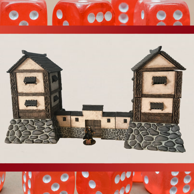 28mm samurai japanese castle walls 3D 프린트 모델 .c4d .max .obj .3ds .fbx .stl .blend 