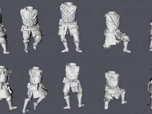 28mm ija imperial japanese army paratropers squad ww2 multi pose 3d print model 3D Print Model