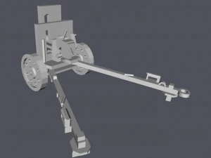 Infantaria japonesa tipo 92 de 28 mm com tripula&ccedil;&atilde;o de artilharia p&aacute;ra-quedista ija ww2 Modelo de Impressão 3D