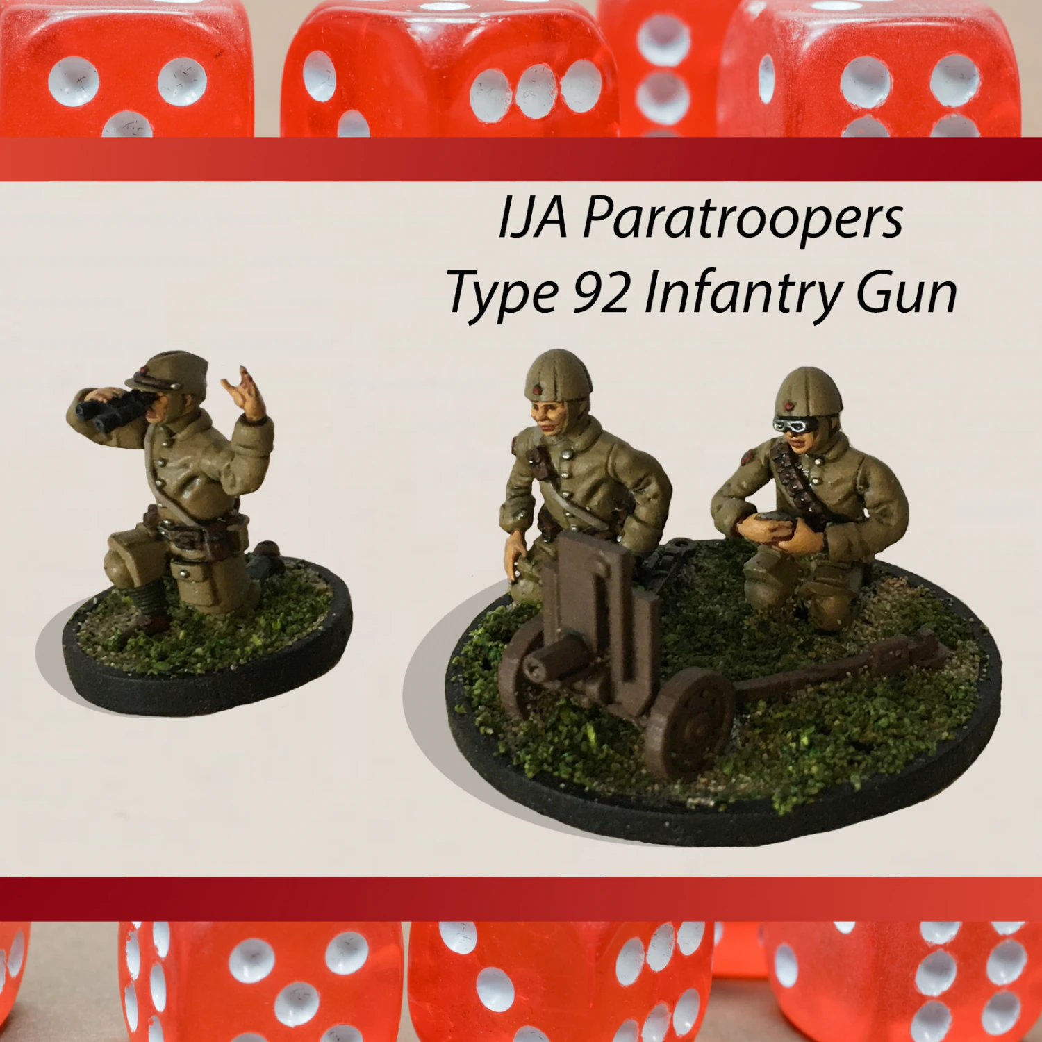 Infantaria japonesa tipo 92 de 28 mm com tripula&ccedil;&atilde;o de artilharia p&aacute;ra-quedista ija ww2 Modelo de Impressão 3D .c4d .max .obj .3ds .fbx .stl .blend 