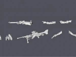 Equipes especiais de p&aacute;ra-quedistas ija de 28 mm Modelo de Impressão 3D