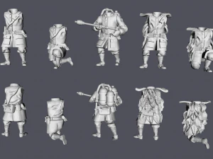 Equipes especiais de p&aacute;ra-quedistas ija de 28 mm Modelo de Impressão 3D