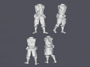 28mm ija paratrooper reinforced platoon bundle 3d print model 3D Print Model