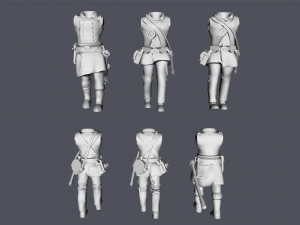28mm basic american civil war infantry 3d print model 3D Print Model