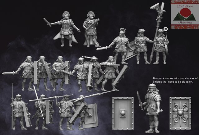 28mm ei roman legionaries 3d print model Modelo de Impressão 3D .c4d .max .obj .3ds .fbx .stl .blend 