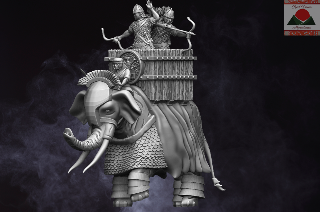 28mm roman auxiliary war elephant 3d print model 3D Print Model .c4d .max .obj .3ds .fbx .stl .blend 