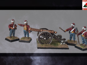 28mm napoleonic ottoman artillery 3d print model 3D Принт Модель