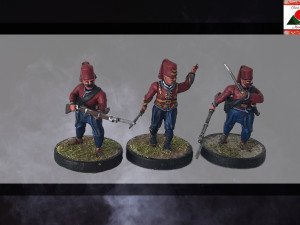 28mm napoleonic ottoman nazim-i cedit infantry 3d print model 3Dプリントモデル