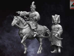 28mm napoleonic ottoman commanders 3d print model 3D Print Model