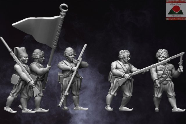 28mm napoleonic ottoman infantry 3d print model Model Cetak 3D .c4d .max .obj .3ds .fbx .stl .blend 