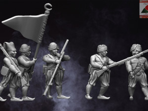 28mm napoleonic ottoman infantry 3d print model 3D Print Model