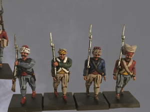 28mm napoleonic ottoman infantry 3d print model Model Cetak 3D