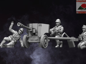 28mm romanian artillery ww2 3d print model Modello di stampa 3D