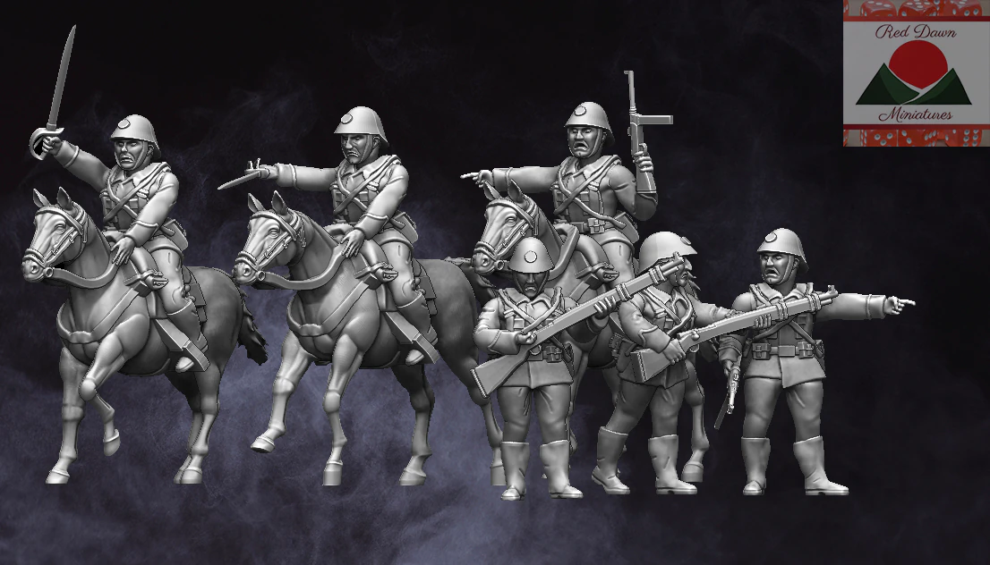 Modelo de impress&atilde;o 3D da cavalaria romena da segunda guerra mundial de 28 mm Modelo de Impressão 3D .c4d .max .obj .3ds .fbx .stl .blend 