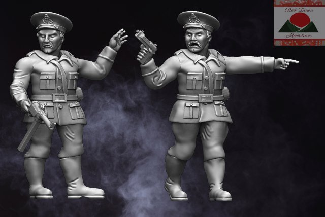 28mm romanian ww2 commanders 3d print model 3D Print Model .c4d .max .obj .3ds .fbx .stl .blend 