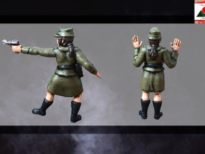 28mm female romanian soldiers ww2 3d print model 3D Print Model